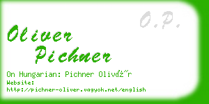 oliver pichner business card